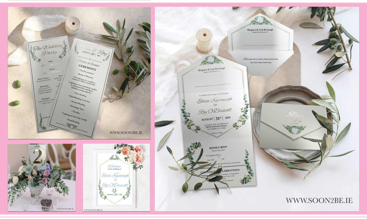 Gold foil, wedding, invitation, luxury, wedding invite, floral, greenery, linen